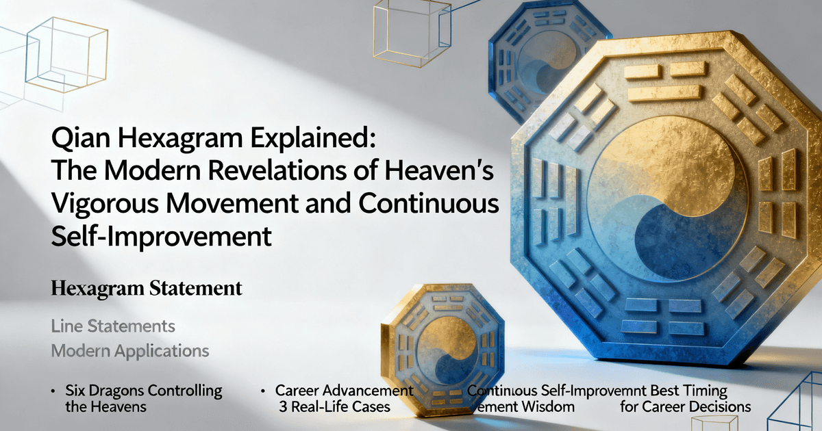 Qian Hexagram Explained: The Modern Revelations of Heaven's Vigorous Movement and Continuous Self-Improvement