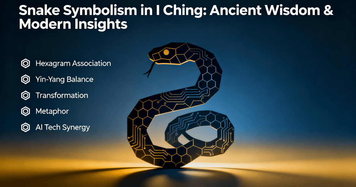 展示蛇在易经中的多重象征含义的图表